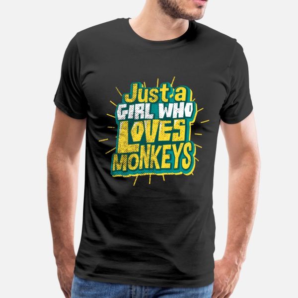 

monkey girl t shirt men gift cotton s-xxxl gift humor spring autumn trend