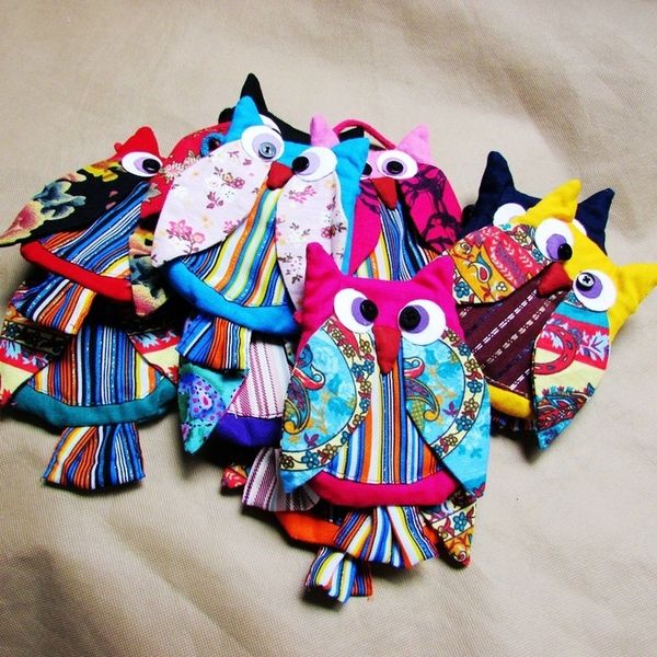 

Hot Price Promotion Chlidren Shoulder Bag!New Cute Nation Small Bag Manual Features Single Shoulder Bag Cloth Cute Owl Packet