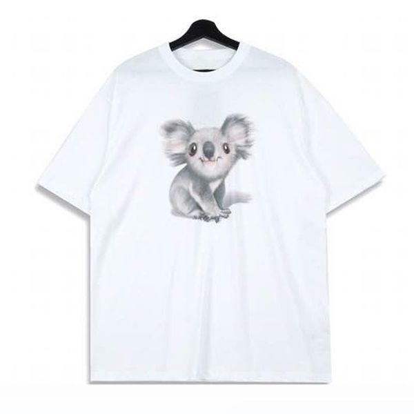 

20ss summer cute australia koala printed cartoon tee high street short sleeves casual t-shirt men women breathable tee hfymtx771, White;black