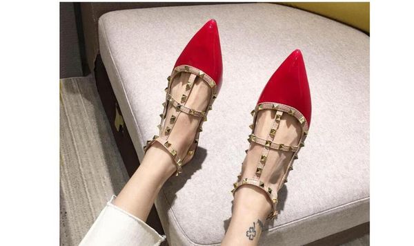 

summer shoes cincise pu sandals women rivet high tape new heels sandals female fashion new woman shoes, Black