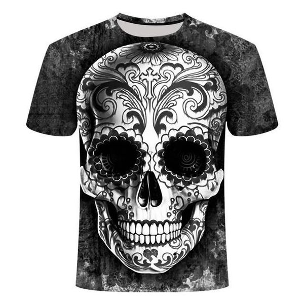 

3d skull poker men brand mens 3d print shirts humor harajuku anime men clothing