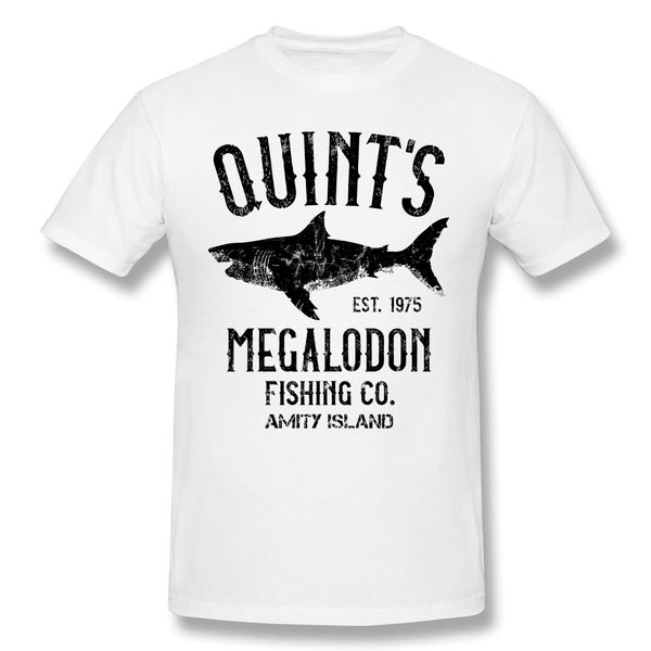 

quint's megalodon shark fishing funny t-shirt men casual cotton t shirt graphic tee fisher fishing crew neck ing