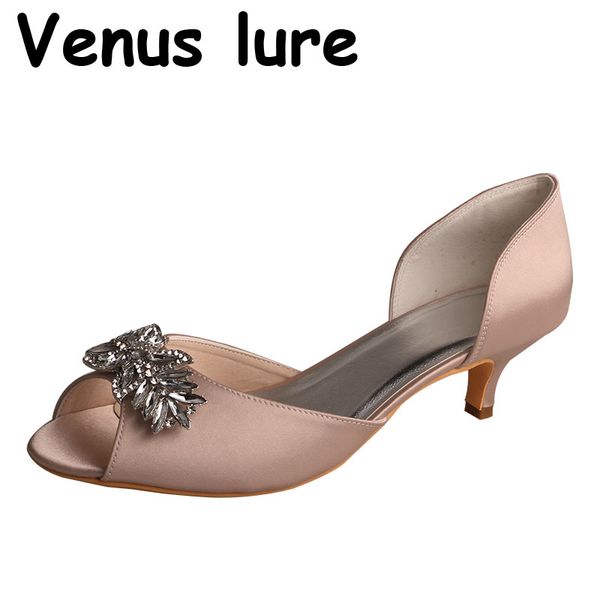 

lure women heels party wedding shoes comfortable nude color 5cm heel, Black