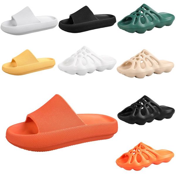 

роскошная пена бегун трусы оранжевый бежевый зеленый белый черный bone смола высокого качества kanye west мужчины womens пены runner sandal, Black