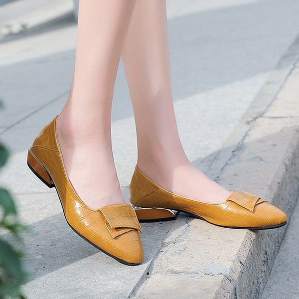 

spring autumn women boat shoes pu leather dress shoes female low heels office work ladies shallow oxford 8220n, Black