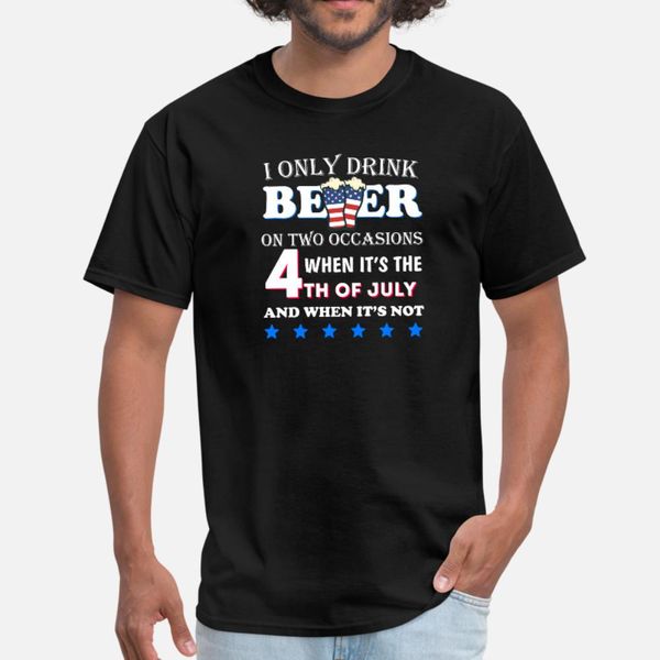 

funny 4th of july beer party with american flag t shirt men customize tee shirt round neck famous humor spring trend shirt