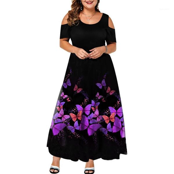 

dress o neck cap sleeve dress summer vestidos de verano clothing dropshipping plus size womens butterfly casual