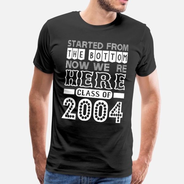 

начало снизу теперь мы здесь class of 2004 тенниска мужчины создать 100% хлопка o шеи семьи сыпучие здание весна осень свободное рубашку