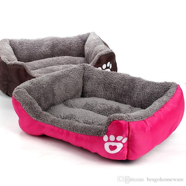 

wholesale 6 colors soft warm pet puppy bed thicken breathable dog cat kitten fleece autumn winter bh0314