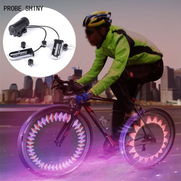 

probe shiny waterproof bicycle light 2x 14 led induction bicycle wheel signal tire spoke light waterproof a713