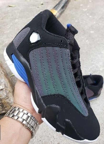 

2020 new arrival men high 14s black orange leather men racing shoes size 40-47