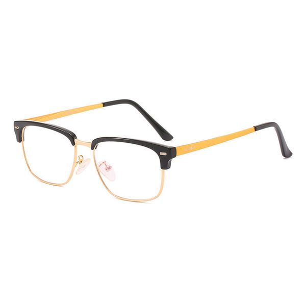 

super light-weight alloy frame glasses full rim optical glasses men and women style rectangular spectacles, Black