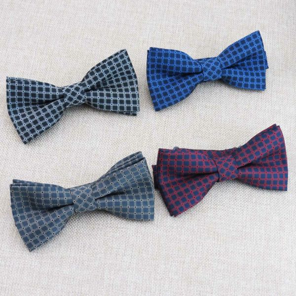

male ladies leisure fashion bow ties a few small latticed bowknot necessary tide male blue bowtie, Blue;purple