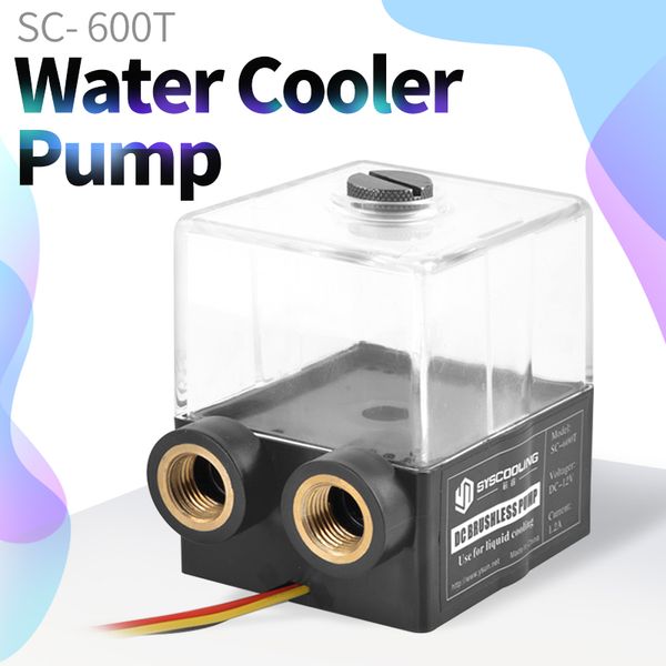 

syscooling water cooling pump with reservoir sc-600t dc 12v dc brushless pump for pc water cooling system