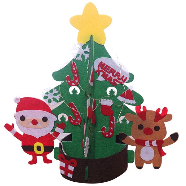 

diy 3d window display modern bedside deskornament felt christmas tree shape