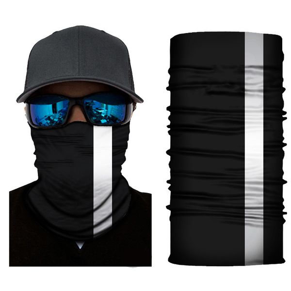 

reflective stripe solid bandana neck headband cycling fishing scarf bandana men women headwear multifunction seamless face mask kha441