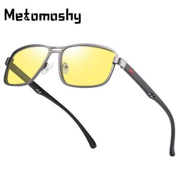 

new brand 2020 fashion sunglasses men polarized square metal frame male sun glasses driving fishing eyewear lentes de sol hombre, White;black