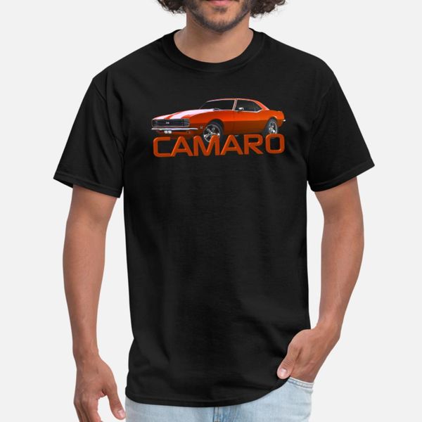 

orange camaro ss t shirt men knitted tee shirt plus size 3xl male sunlight comfortable summer formal shirt, White;black