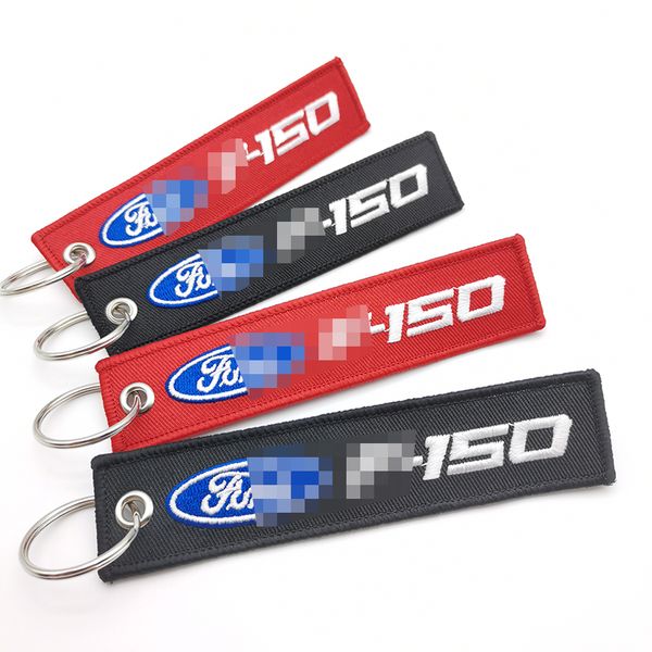 

fashion embroidery key holder chain car auto motorcycle collection embroidered badge keyring keychain for for d f150, Silver