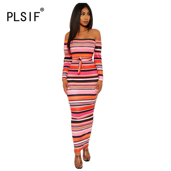 

casual dresses summer recommend strapless long sleeve stripe skinny dress tight club party sheath autumn, Black;gray