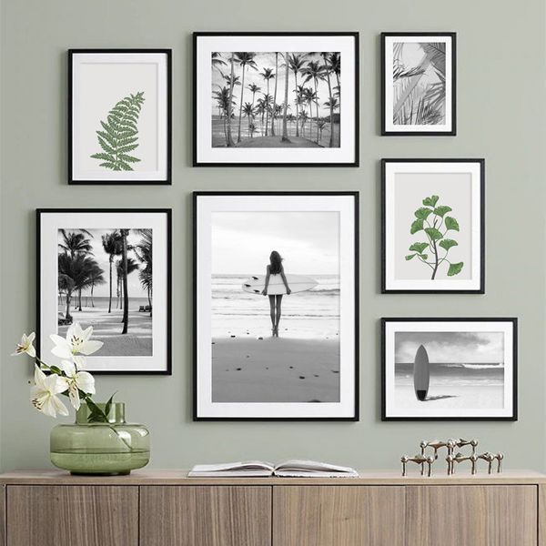 

desert surf дерево завод пейзаж урожай скандинавские плакаты и печать wall art холст стены картины картины для гостиной декор