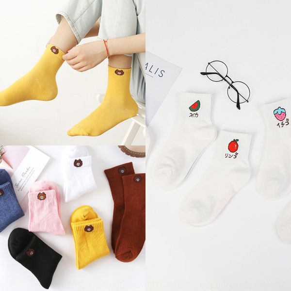 

independent tag autumn and winter women's mid-leg breathable cartoon jacquardstyle student independent tag autumn and winter women&#039, Black