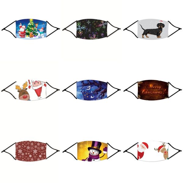 

breathable ice silk triangle scarf face christmas mask fashion sun protection handkerchief outdoor windproof half face dust-proof sunshad#81, Black