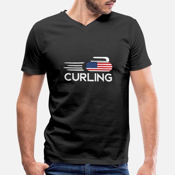

curling curling stone t shirt men designer short sleeve size s-3xl fit cute breathable spring pictures shirt