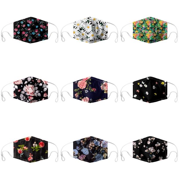

designer printed women silk magic face mask handkerchief outdoor windproof half face dust-proof sunshade#507, Black