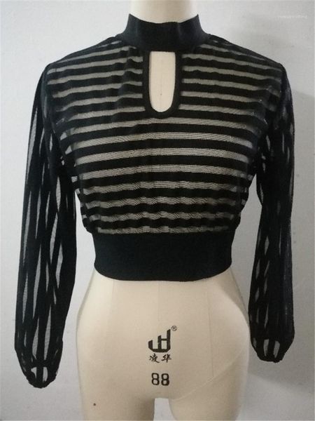 

designer tshirts fashion hollow out perspective backless womens tees casual females clothing stripe print womens, White