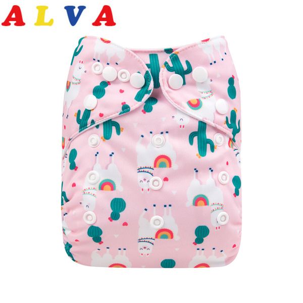 

cloth diapers alvababy baby printed nappy with microfiber insert