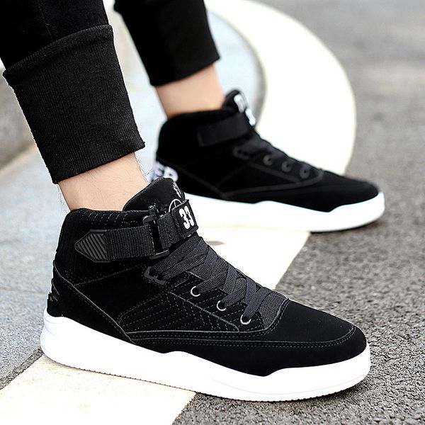 

2020 осень зима кожа голеностопного снег мужчины boots ботинки с меховой плюшевые теплый мужской повседневный загрузочный кроссовки winter f, Black