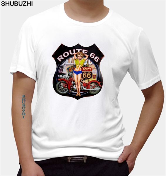 

футболка new men summer o-образный вырез байкер route 66 motorrad rocker измельчитель пользовательских сша классический пользовательский диз