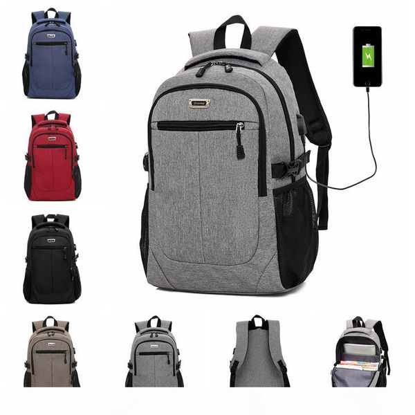 

31 new computer backpack multi-function usb large charging casual college student bag wear-resistant fabric easy and effortless
