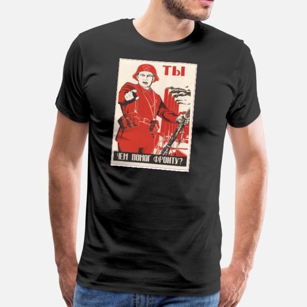 

soviet propaganda vintage poster retro t shirt men design short sleeve s-xxxl novelty interesting humor spring pattern shirt