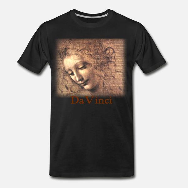 

leonardo davinci woman t shirt men sunlight 100% cotton size s-3xl pattern sunlight fashion spring pictures shirt