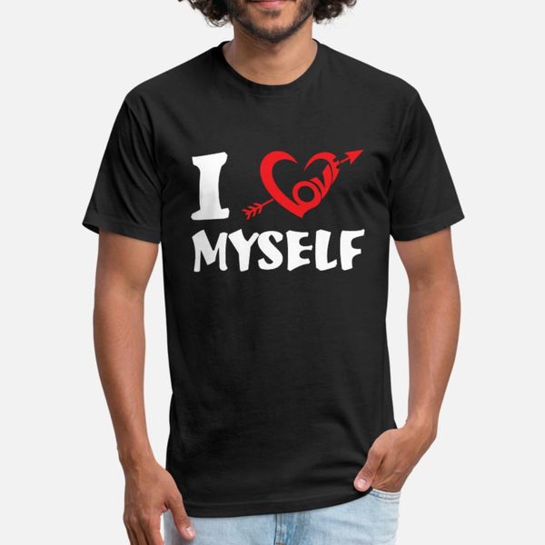 

i love myself t shirt men printing tee shirt euro size s-3xl male gift comical summer letters shirt