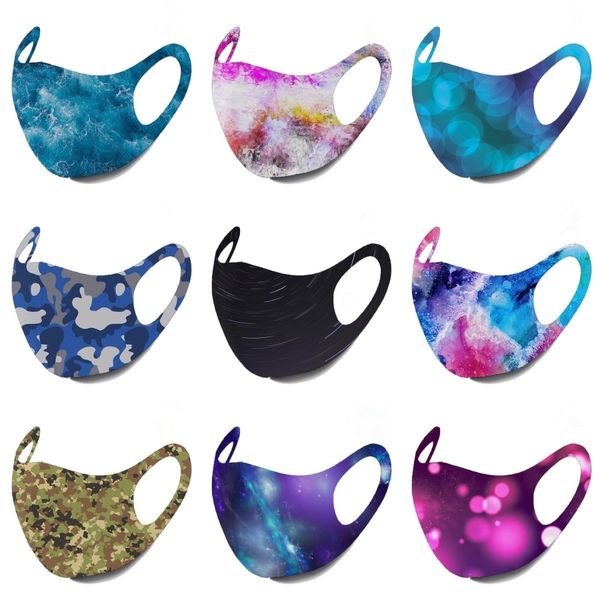 

womens scarf face mask floral printed chiffon double layer sunshade mouth masks multi function neckerchief for outdoor cycling gear 4 1yr#19