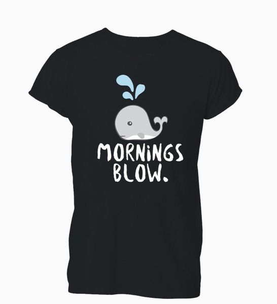 

new men t shirt fashion popular style man mornings blow funny whale tired hipster tumblr t-shirt mens