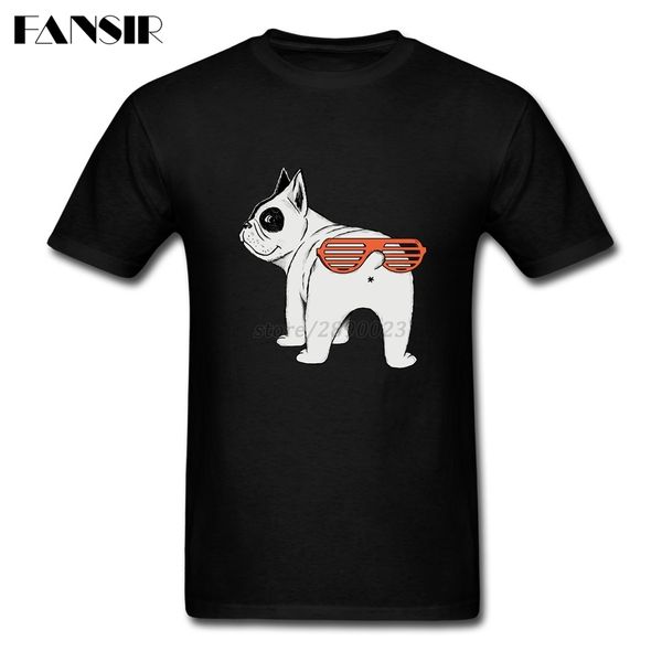 

creative shirts men man's short sleeve crewneck cotton funny dog have second face group brand clothing men t-shirt