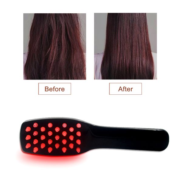 Red Azul Electric Light Cabelo Anti-Loss Massage Therapy Vibration Comb Hair Care Ferramenta Head Massage Comb