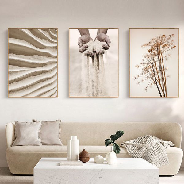 

sand poster desert nature scenery wall art canvas picture autumn plant flower print nordic landscape paintings living room decor