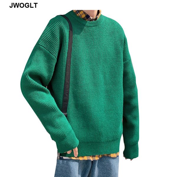 

knitted pullover jumper sweaters streetwear korea fashion casual long sleeve o-neck knitwear sweater men, White;black