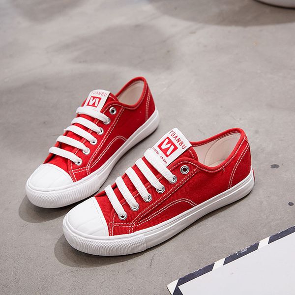 

2020women canvas fashion brand casual shoes flat for women comfortable lace up youth hombre sneakers, Black
