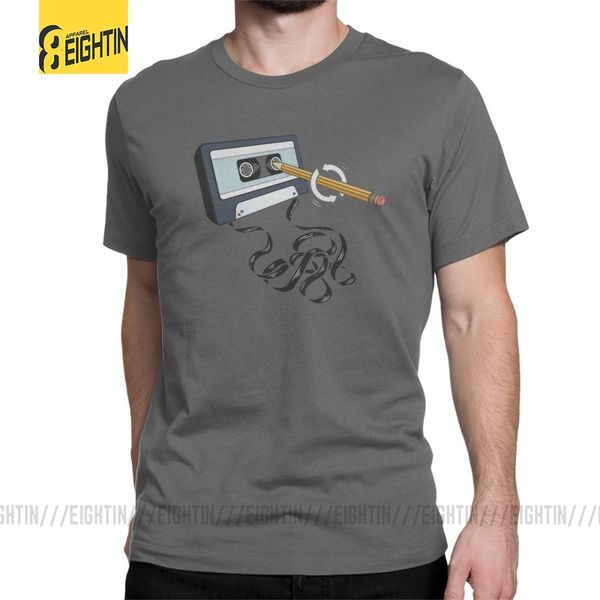 

мужские тенниски cassette tape футболки back in the day новизна короткие рукава тис круглый воротник tops хлопок комфортная
