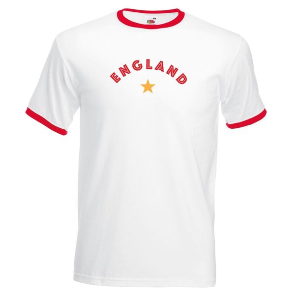 

2019 fashion white england t shirt | footballer soccers wembley men's tees