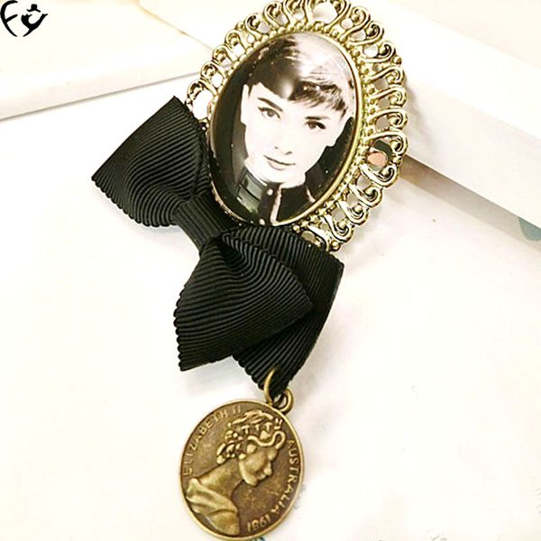 

korean edition sells vintage beauty brooch clothing accessories fangy17080426, Gray