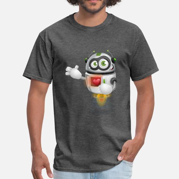 

robot icon love t shirt men custom 100% cotton o-neck vintage sunlight comical summer style vintage shirt
