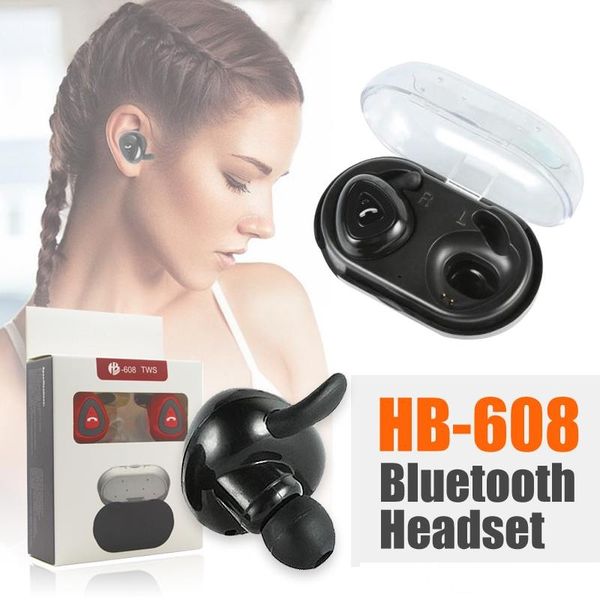 

sport running hb-608 mini stealth wireless bluetooth earphone stereo headphones music headset retail box for iphone7 7plus 6plus