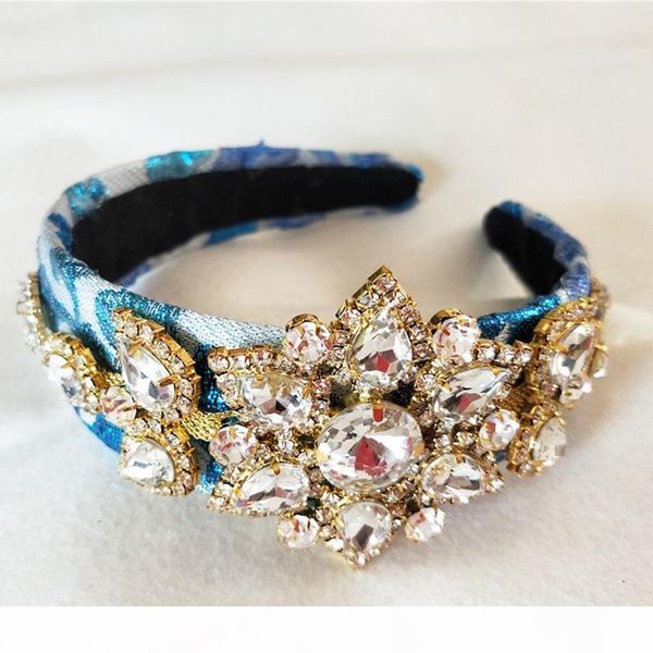 

handmade luxury queen crown baroque wedding crystal big flower crown and tiara headpieces bridal hair accessories s919, Slivery;golden